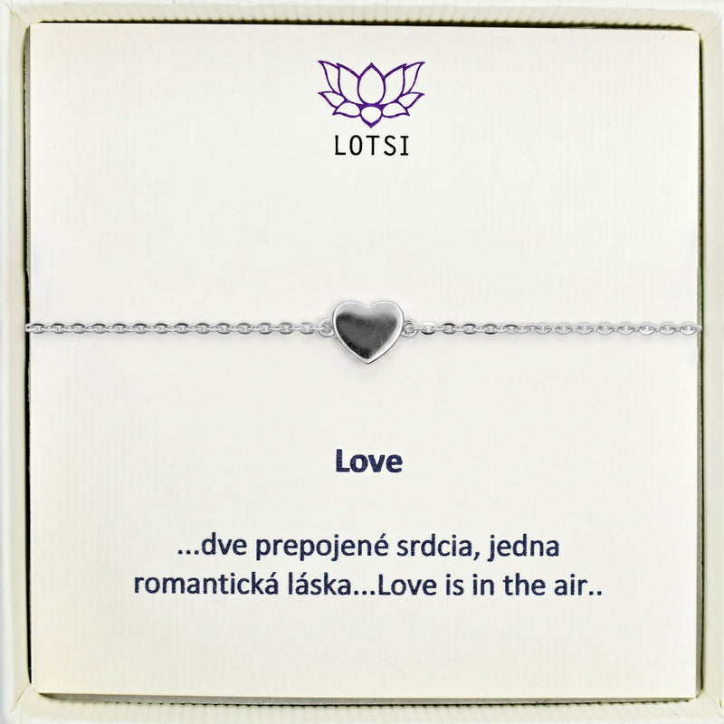 Silver bracelet Love