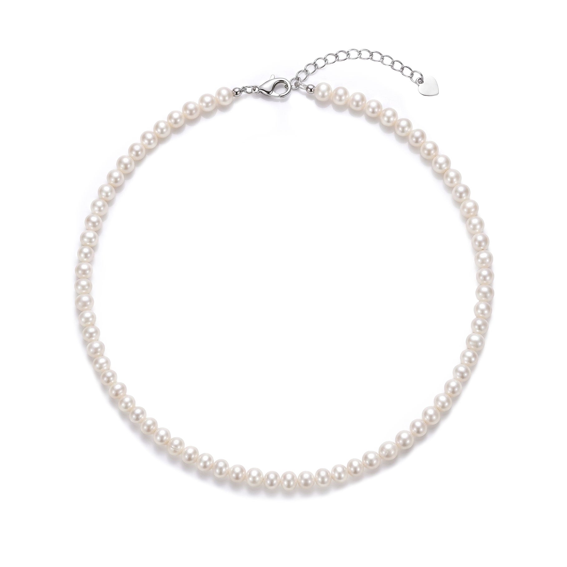 Silver chain with semi-precious stone