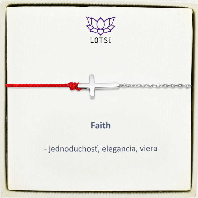 Silver bracelet Faith