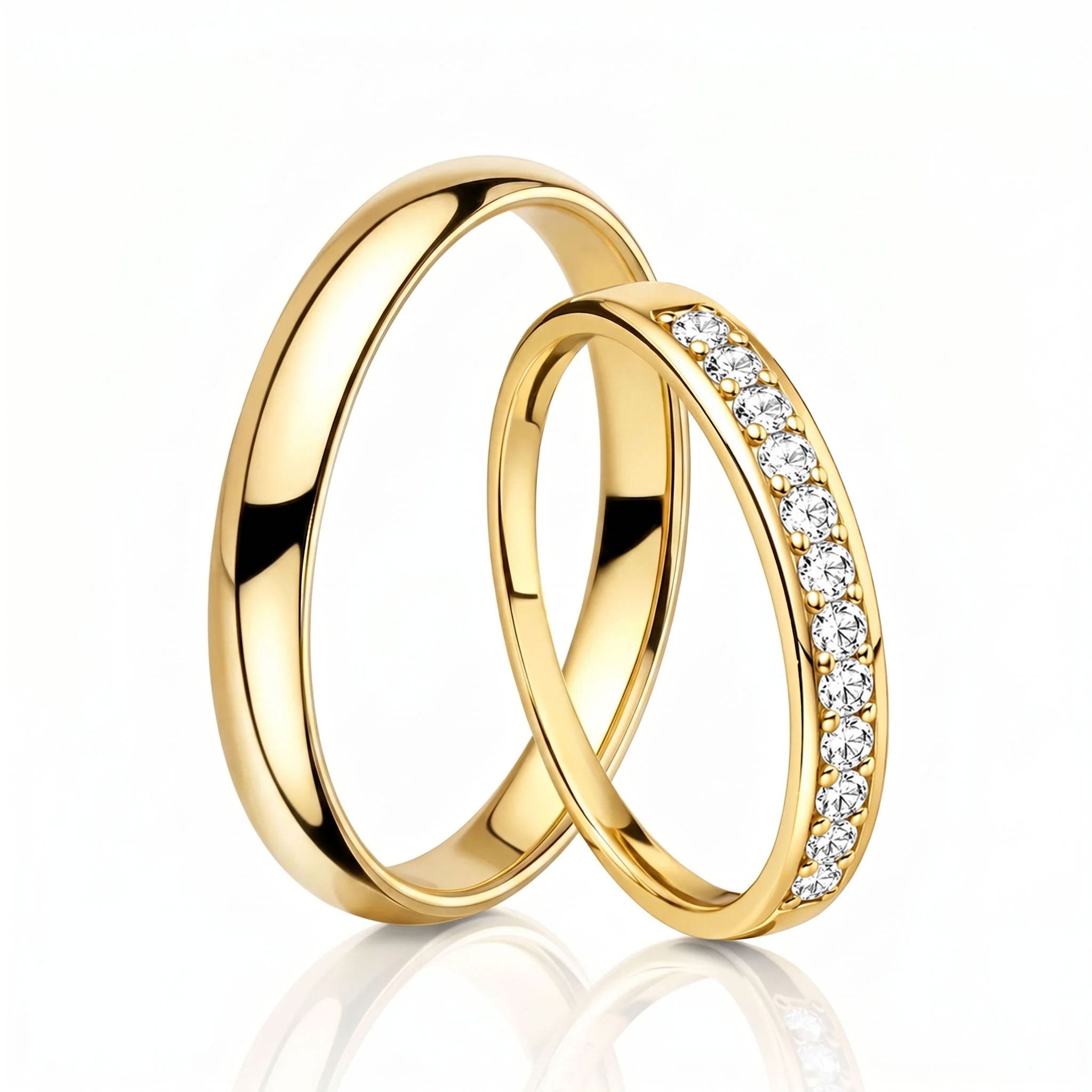Gold rings - pair