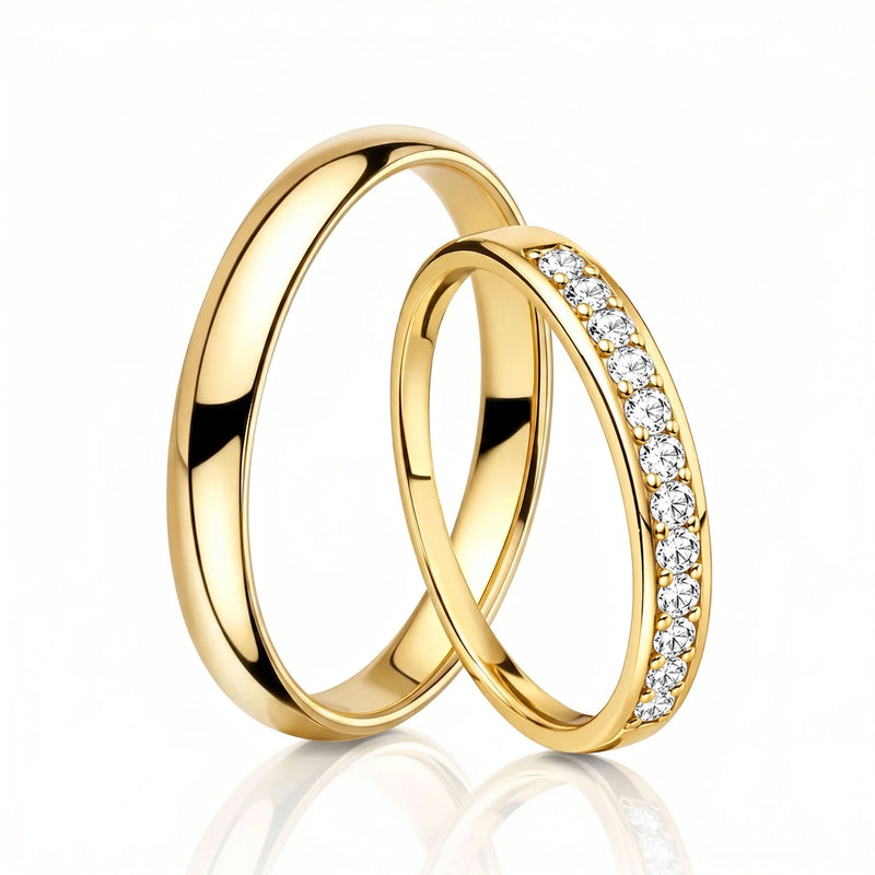 Gold rings - pair
