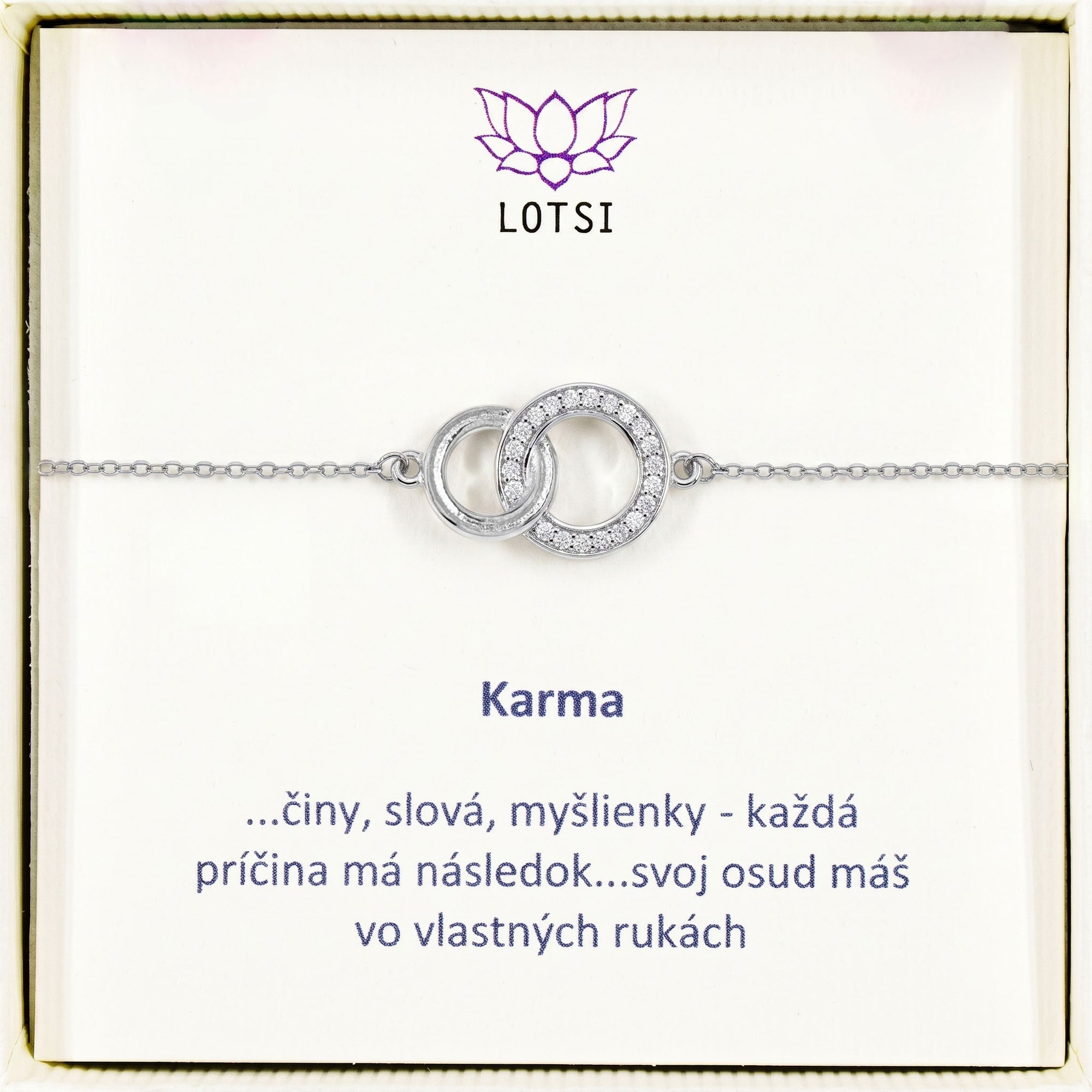 Silver bracelet Karma