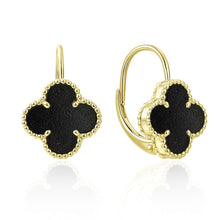 Silver earrings with semi-precious stone