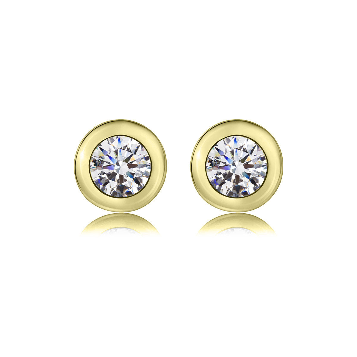 Gold screw earrings