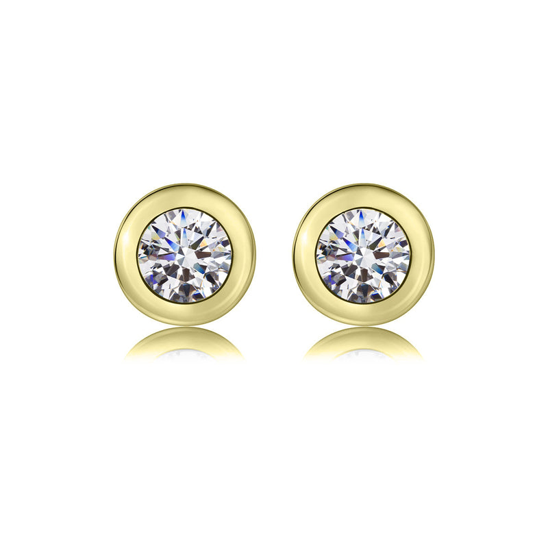 Gold screw earrings
