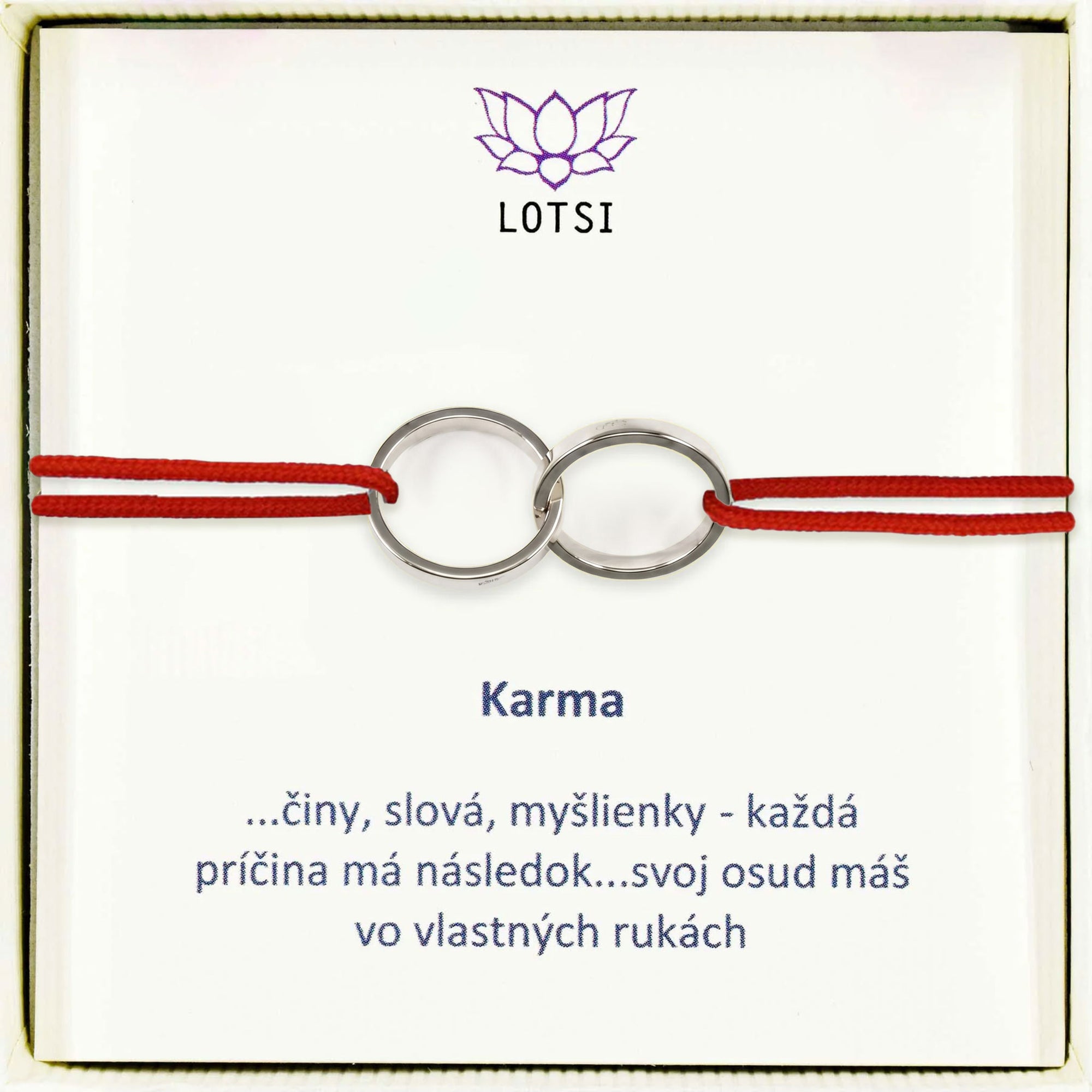 Silver bracelet Karma