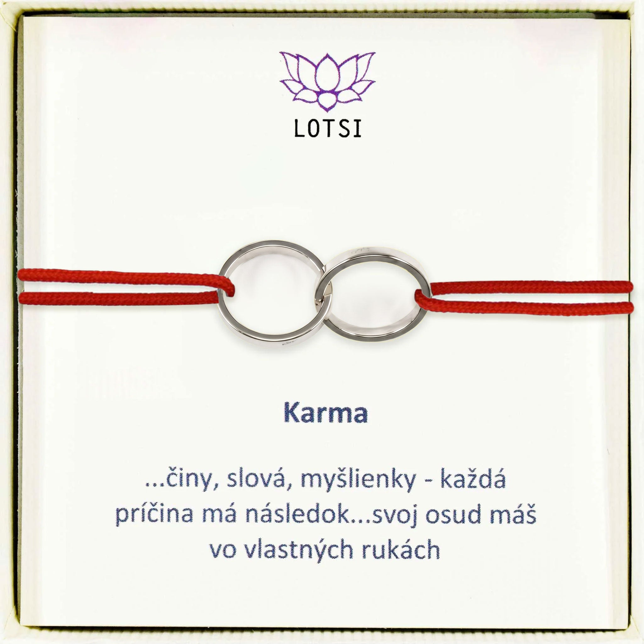 Silver bracelet Karma