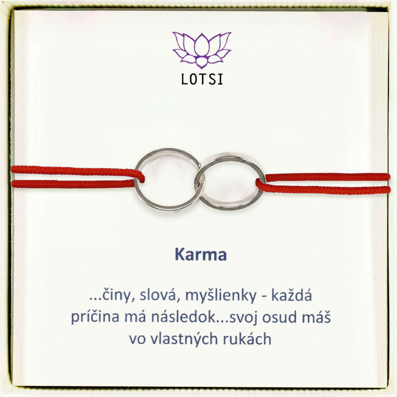 Silver bracelet Karma