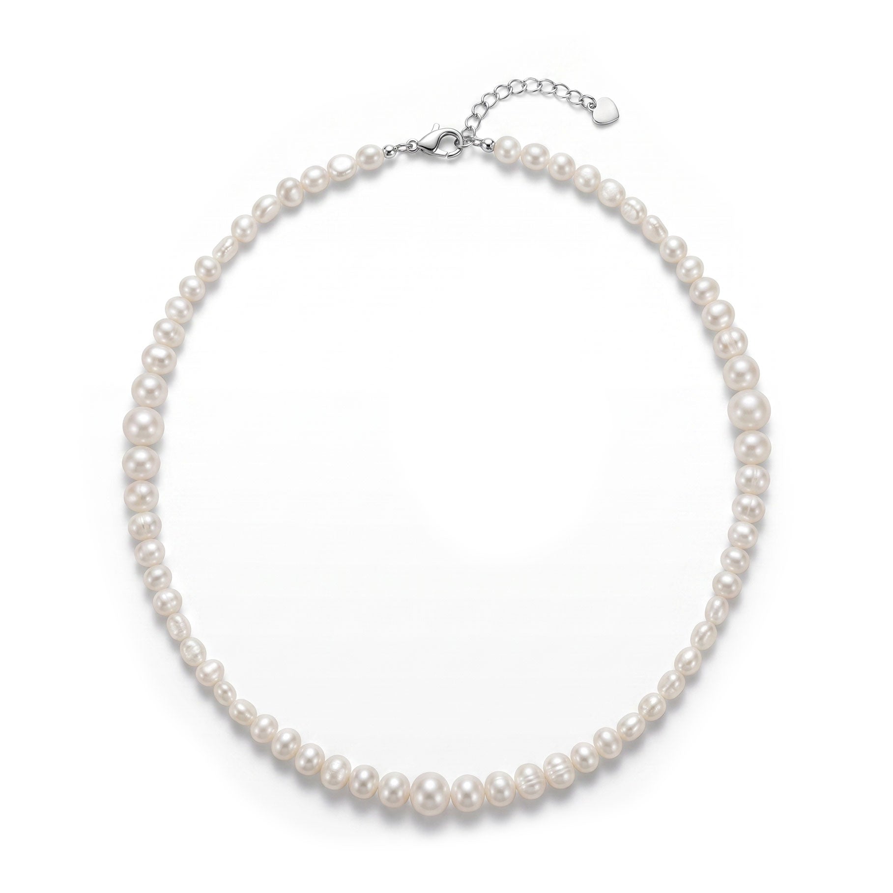 Silver chain with semi-precious stone