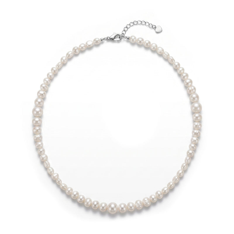 Silver chain with semi-precious stone