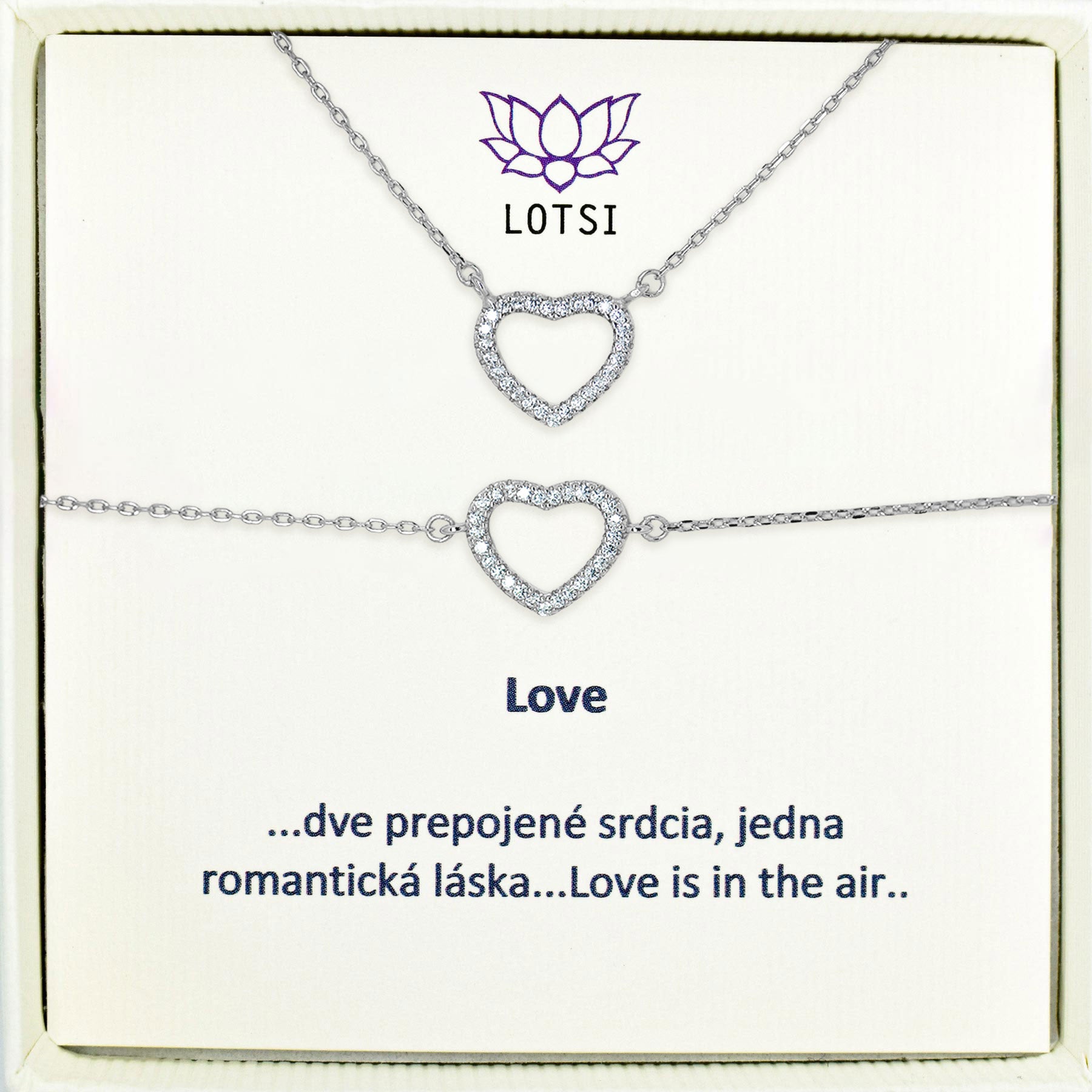 Silver set Love