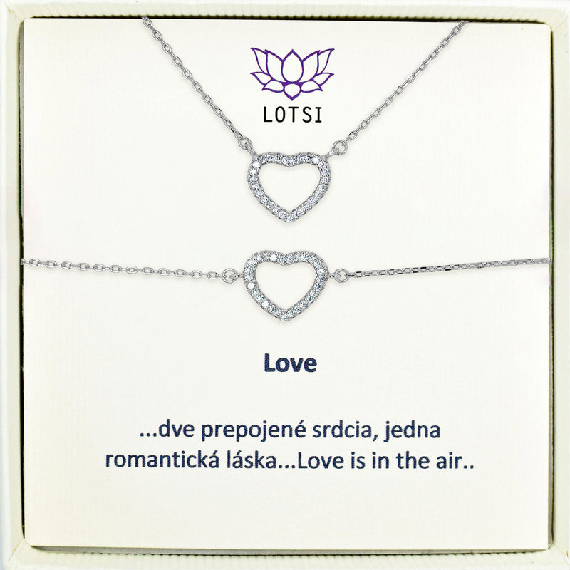 Silver set Love