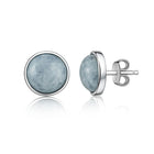 Silver earrings with semi-precious stone