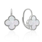 Silver earrings with semi-precious stone