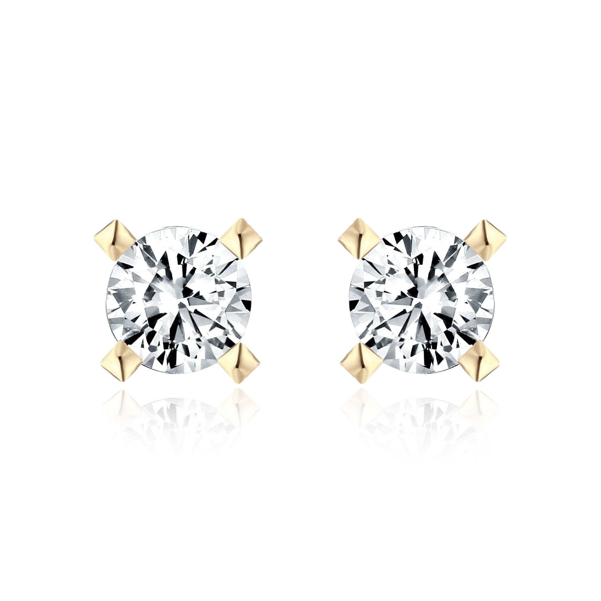 Gold screw earrings