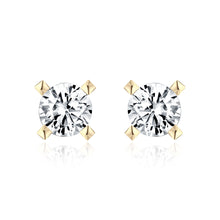 Gold screw earrings