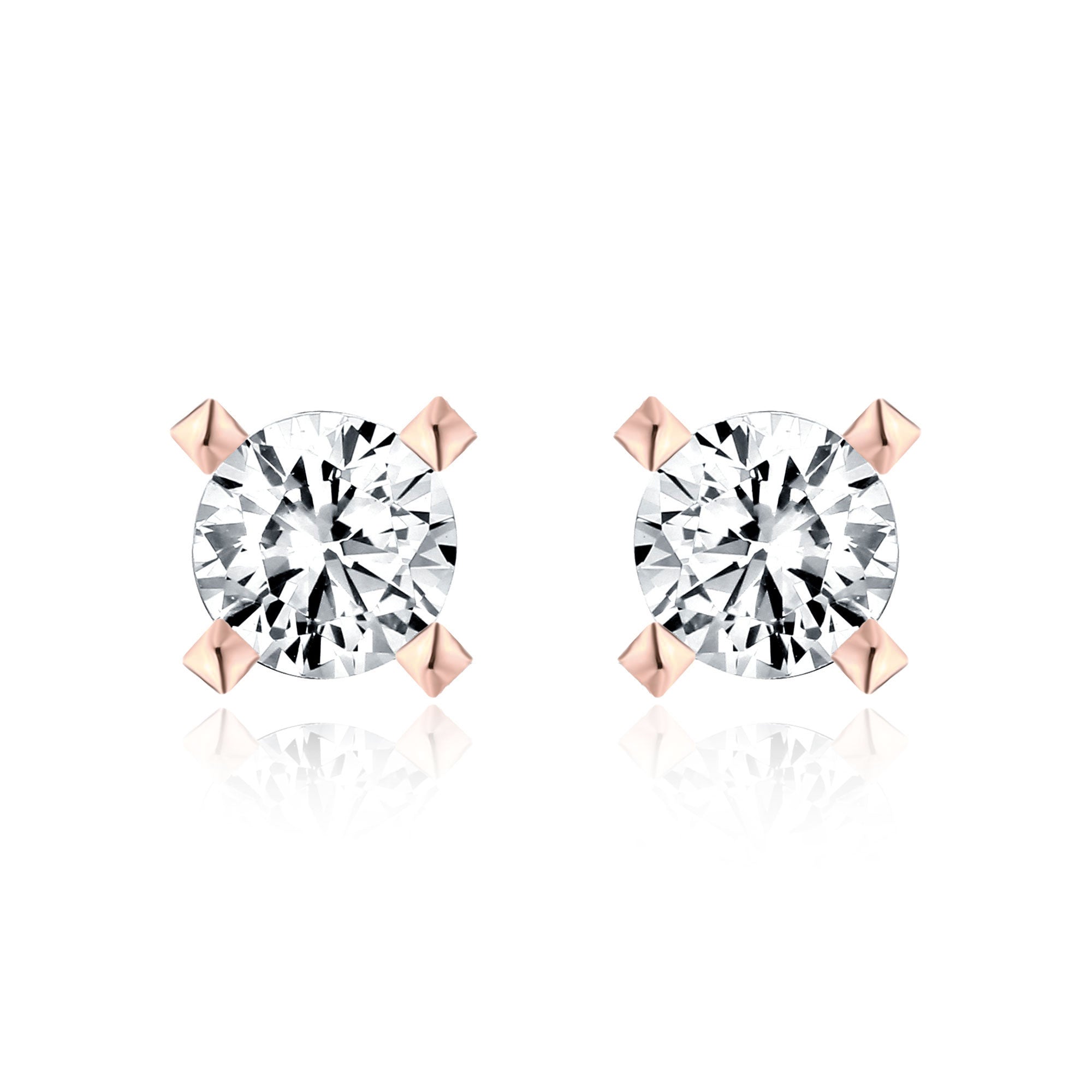 Gold screw earrings
