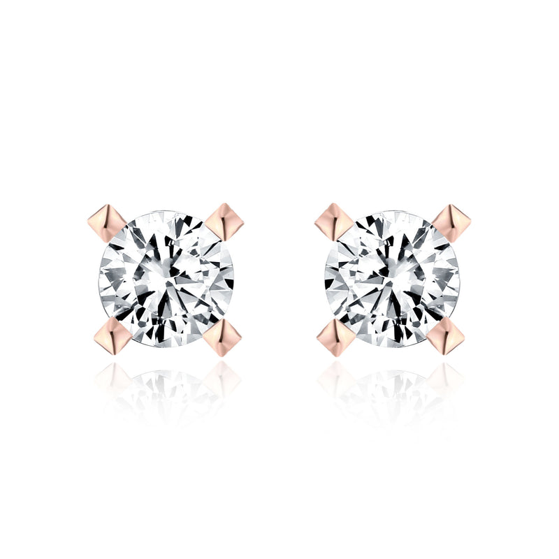 Gold screw earrings