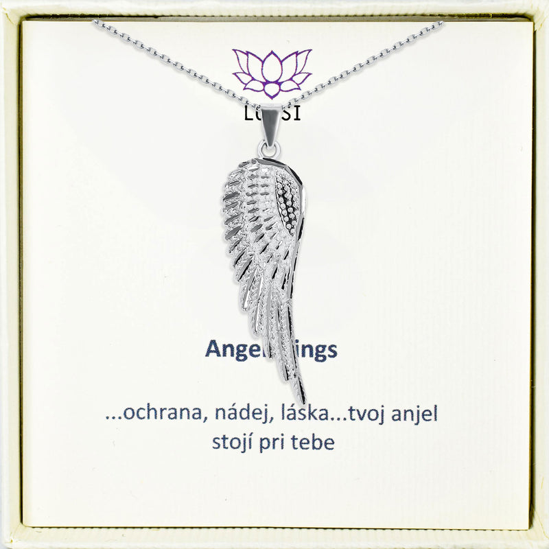 Silver chain Angel wings