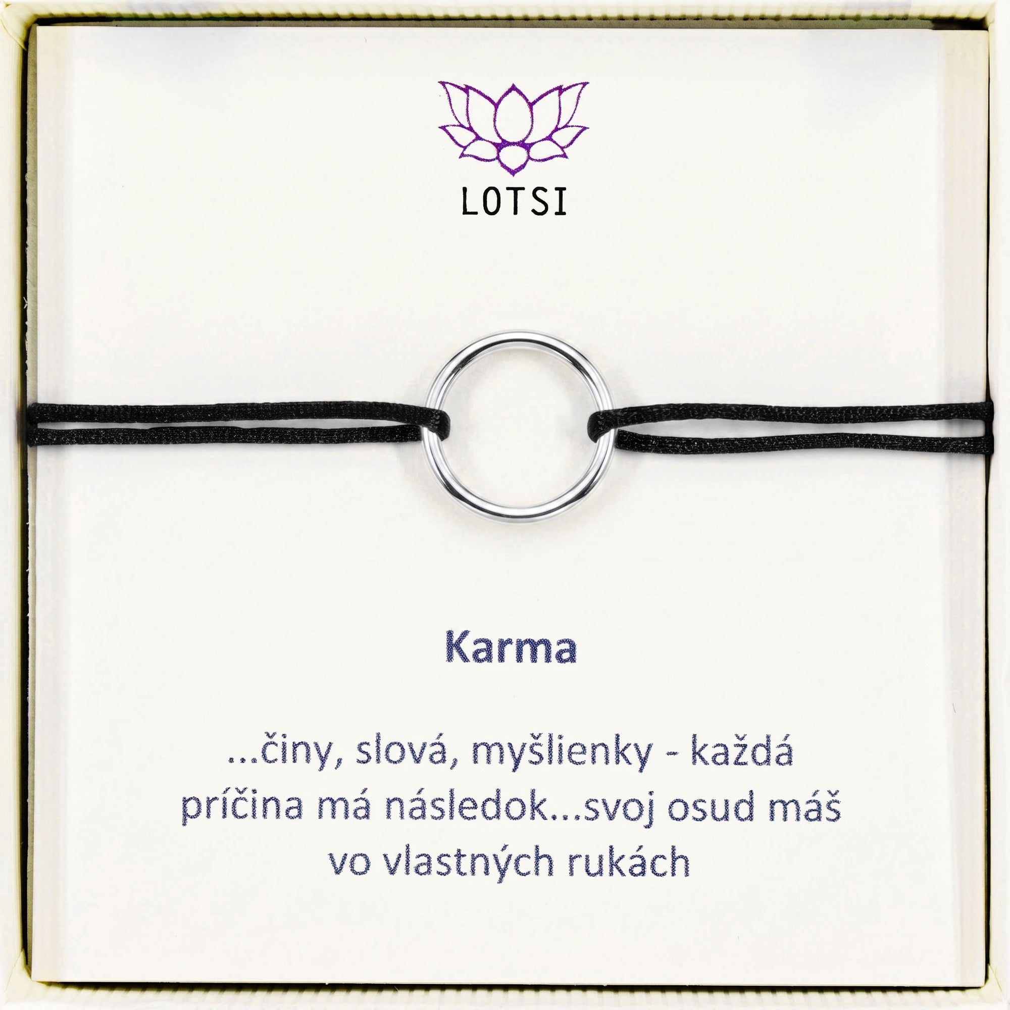 Silver bracelet Karma