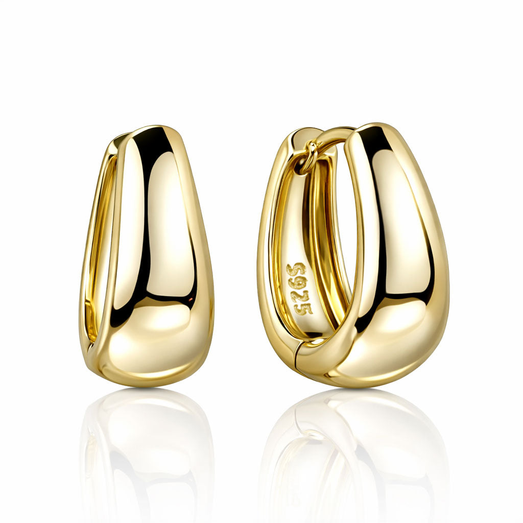 Silver hoop earrings