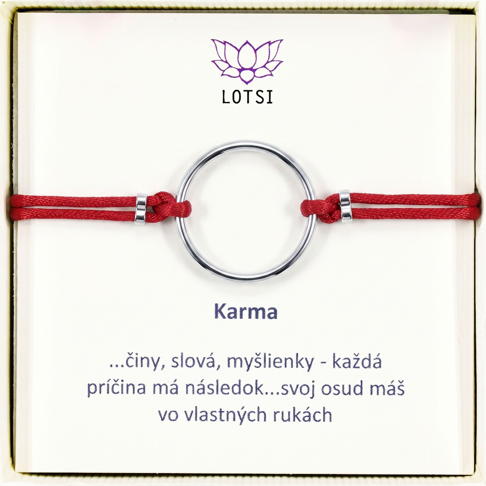 Silver bracelet Karma