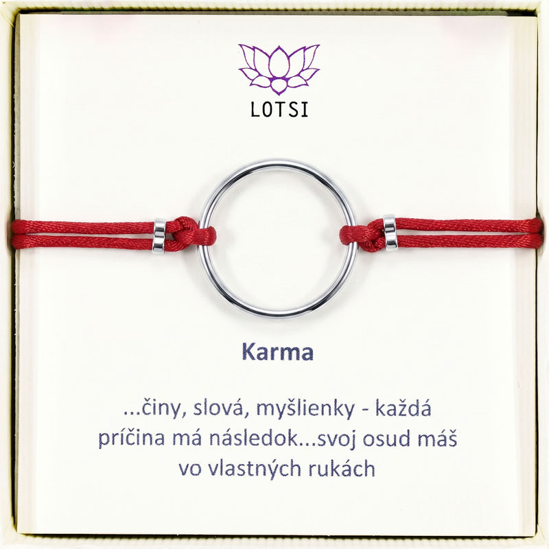 Silver bracelet Karma