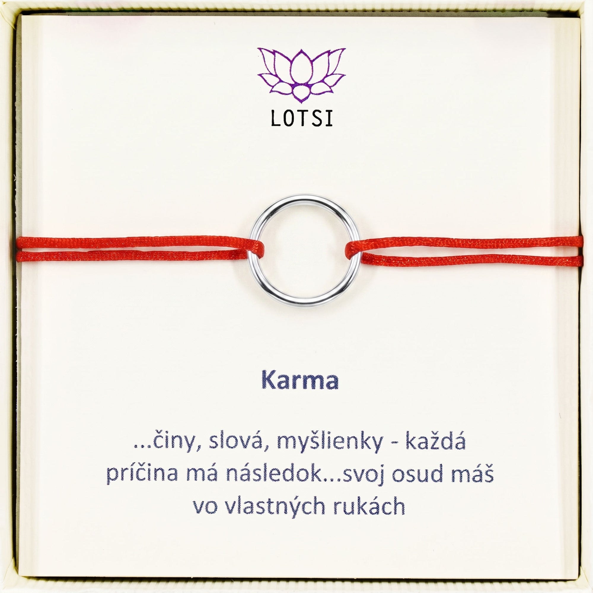 Silver bracelet Karma