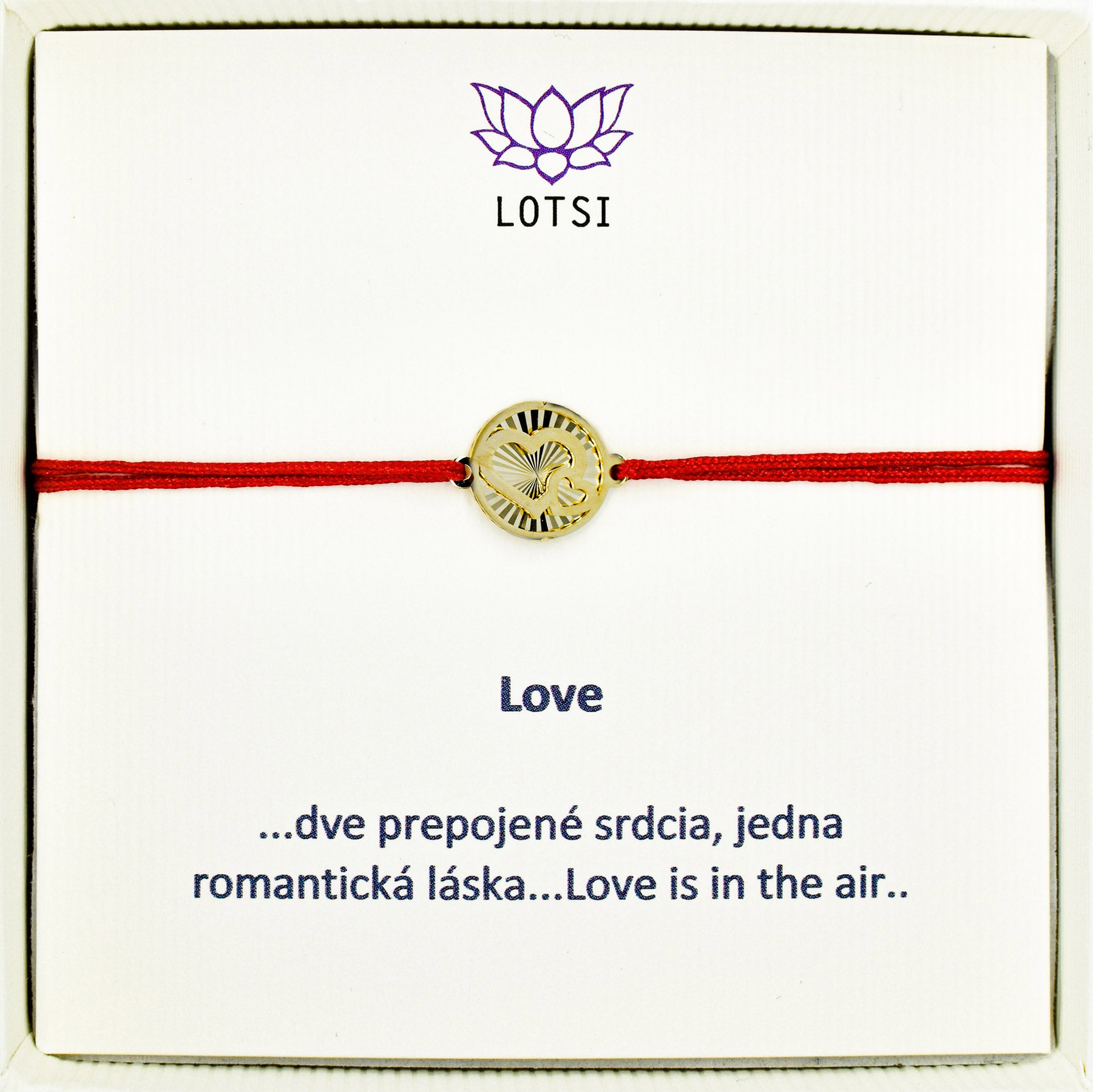 Gold bracelet Love