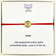Gold bracelet Love