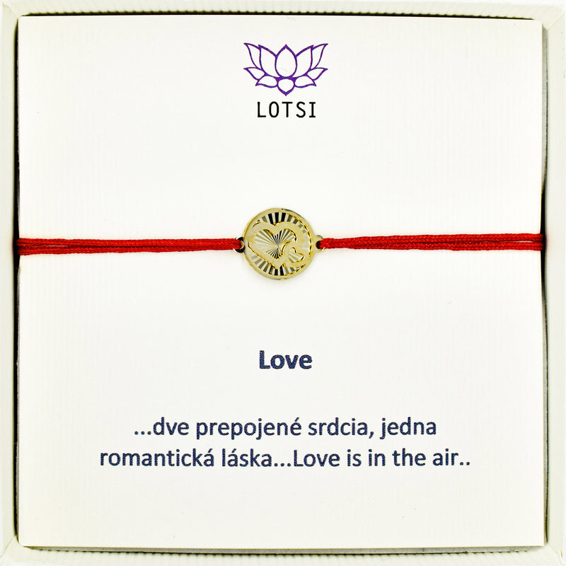 Gold bracelet Love