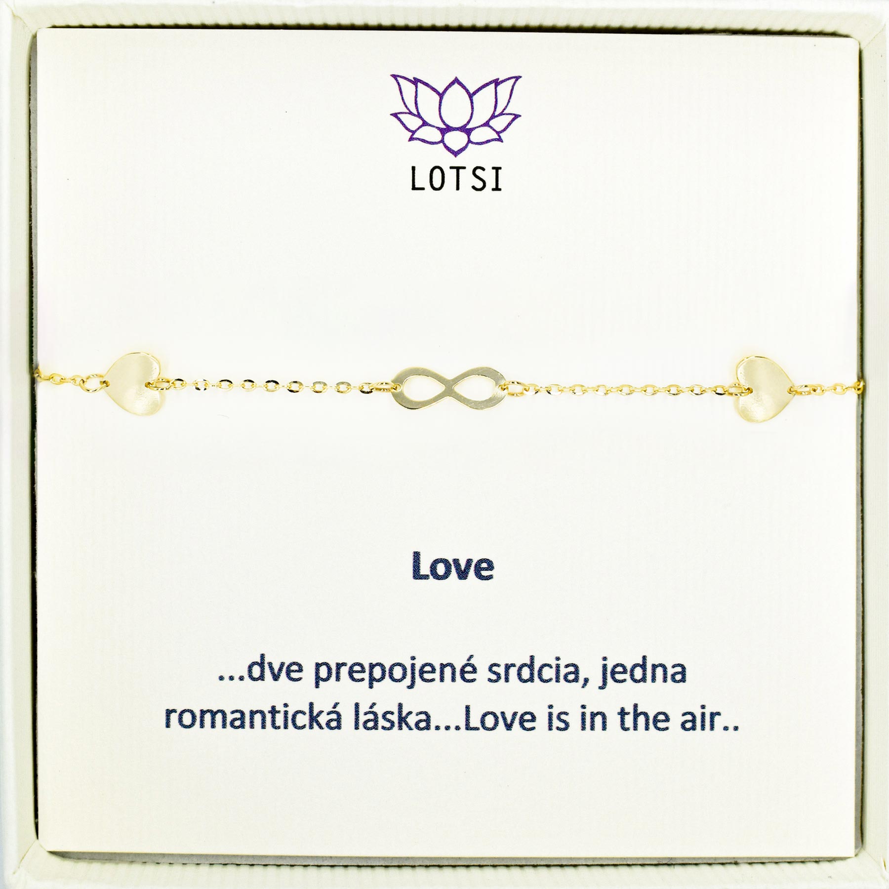 Gold bracelet Love