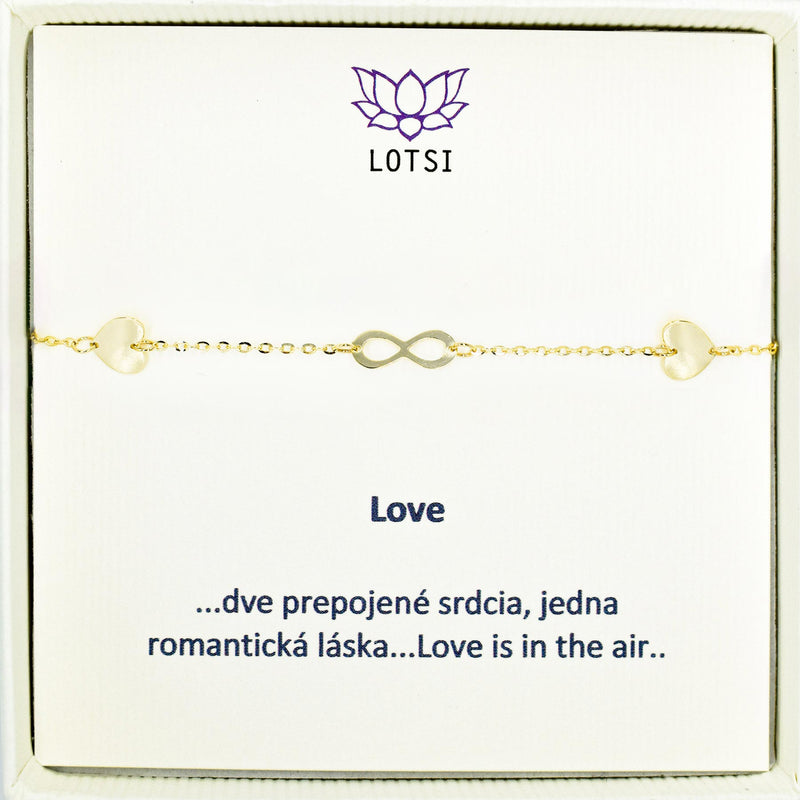 Gold bracelet Love