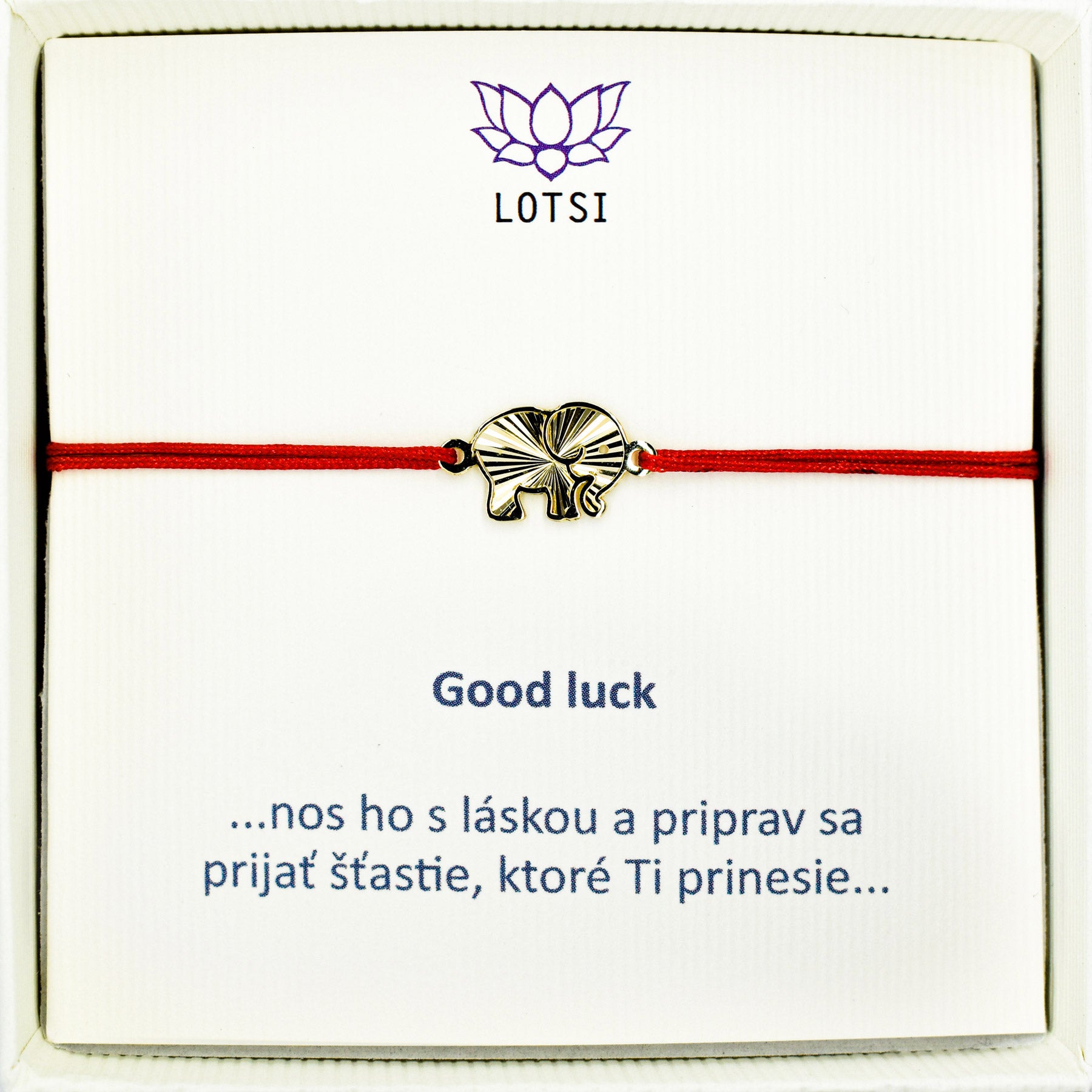 Good luck gold bracelet