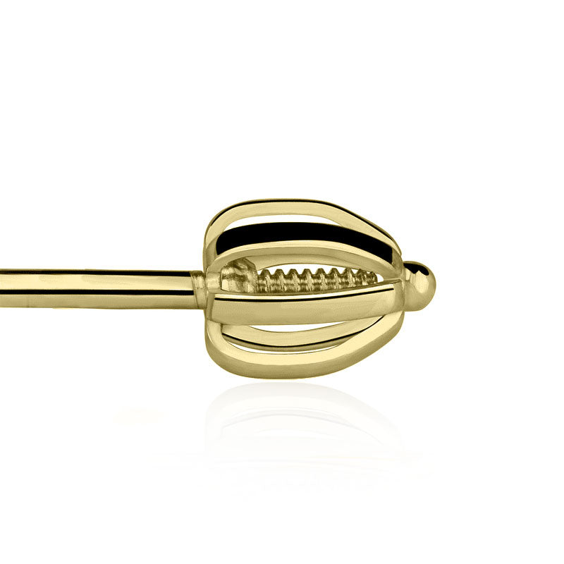 Gold screw earrings
