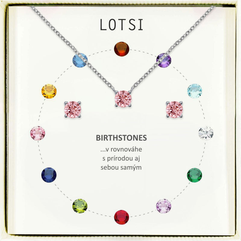 Birthstone Silver Set