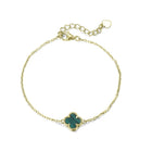 Silver bracelet with semi-precious stone