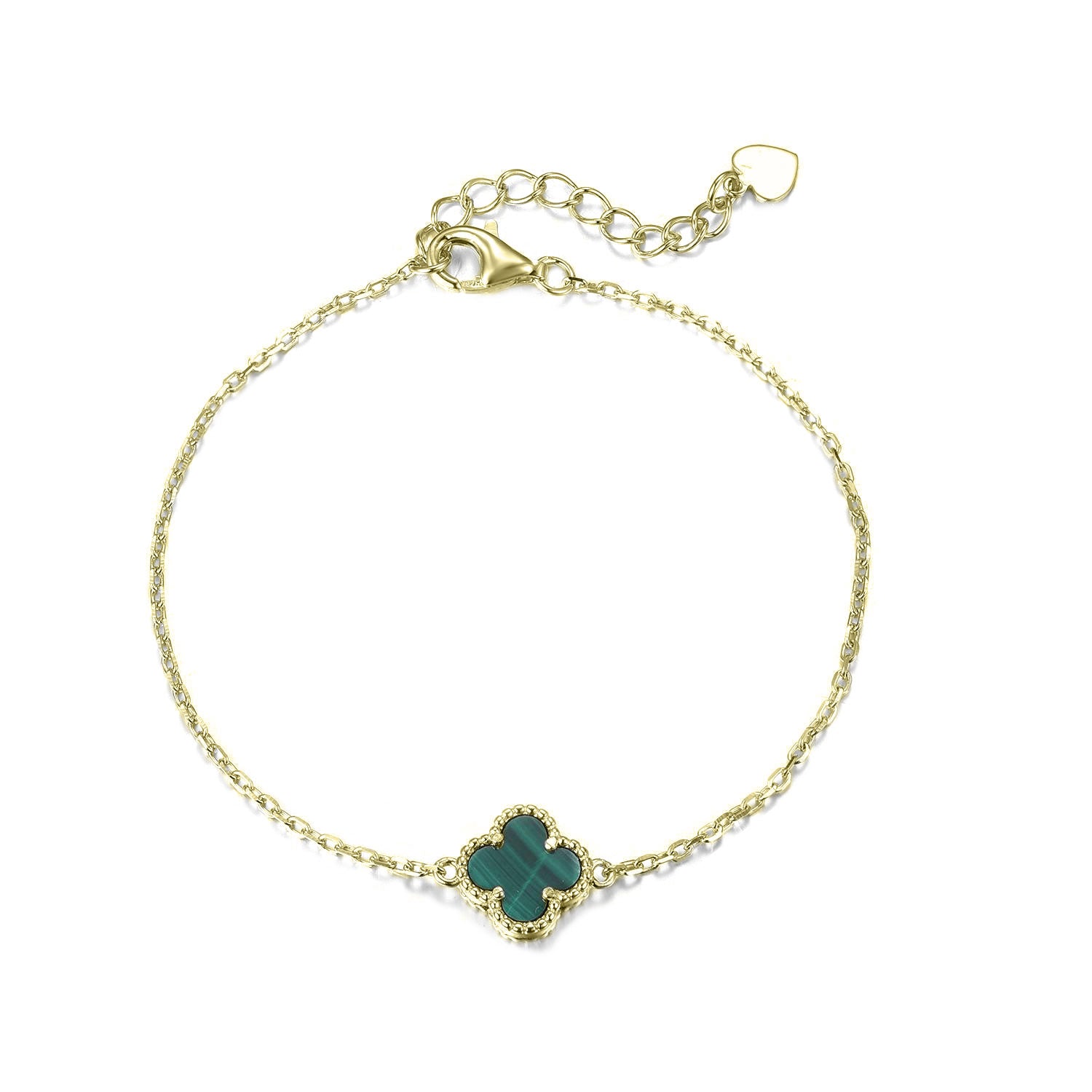 Silver bracelet with semi-precious stone