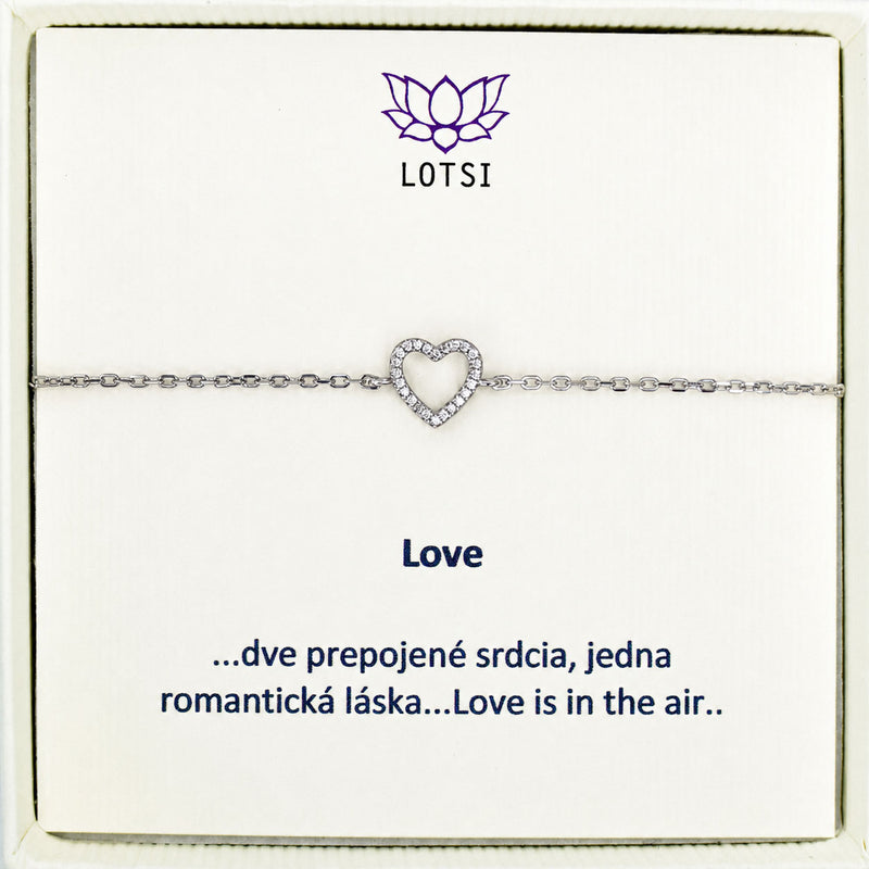 Silver bracelet Love