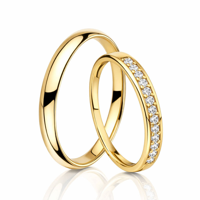 Gold rings - pair