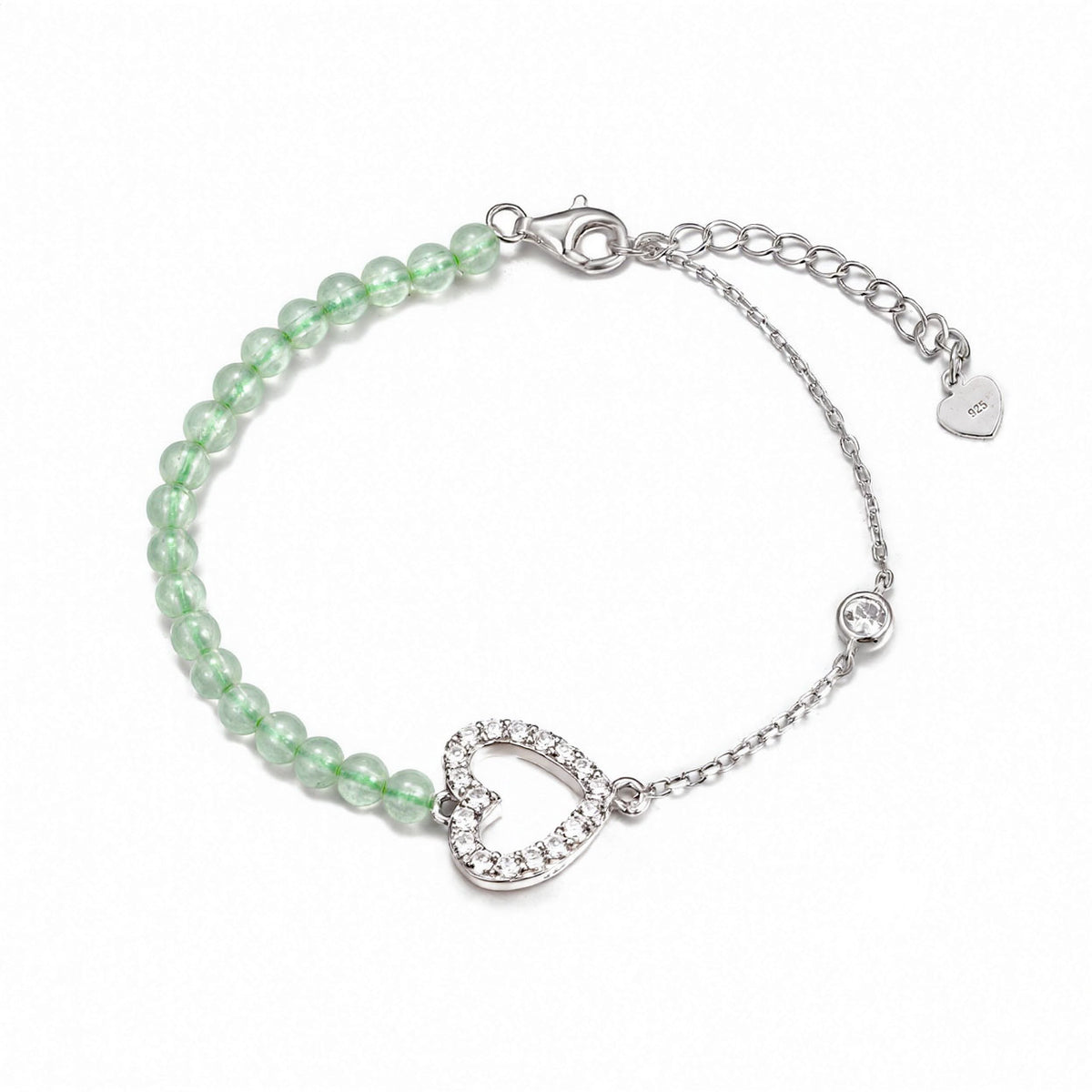 Silver bracelet with semi-precious stone