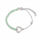 Silver bracelet with semi-precious stone