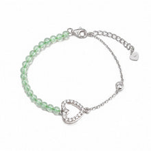 Silver bracelet with semi-precious stone