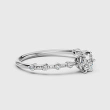 Zásnubný prsteň Amaya s diamantmi, biele zlato — video