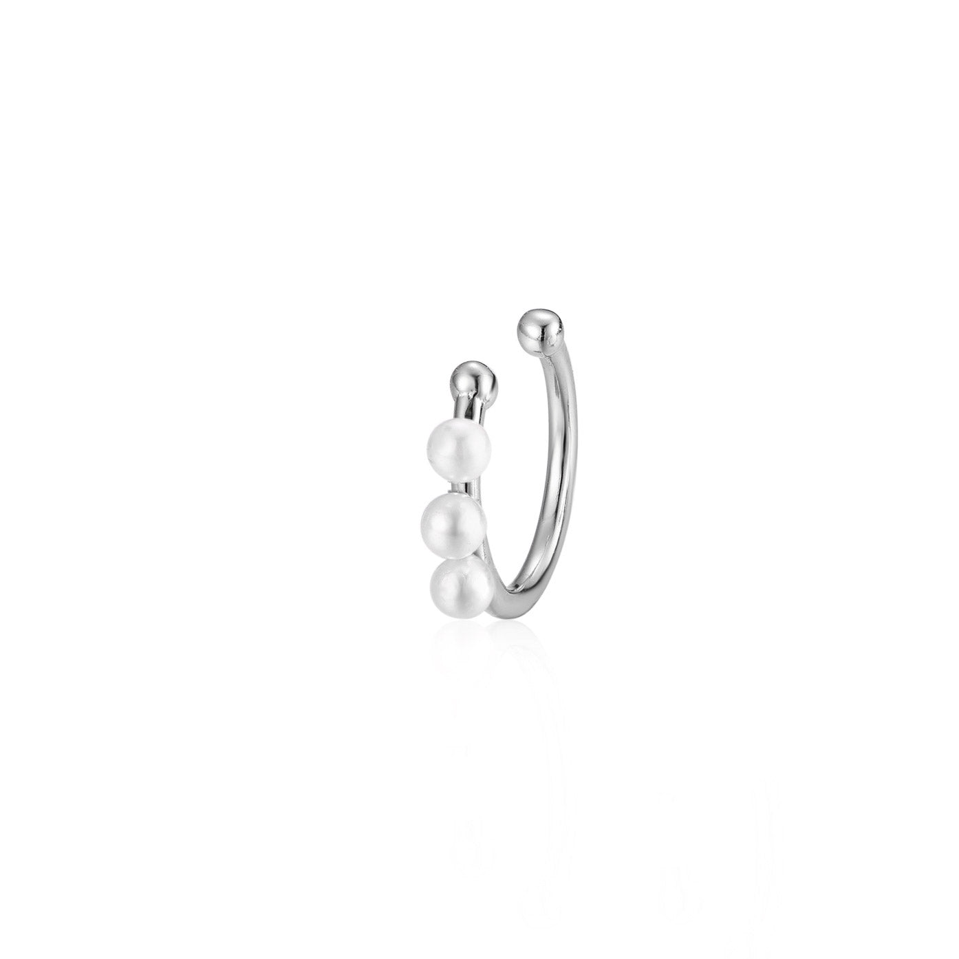 Silver earring "cuff"