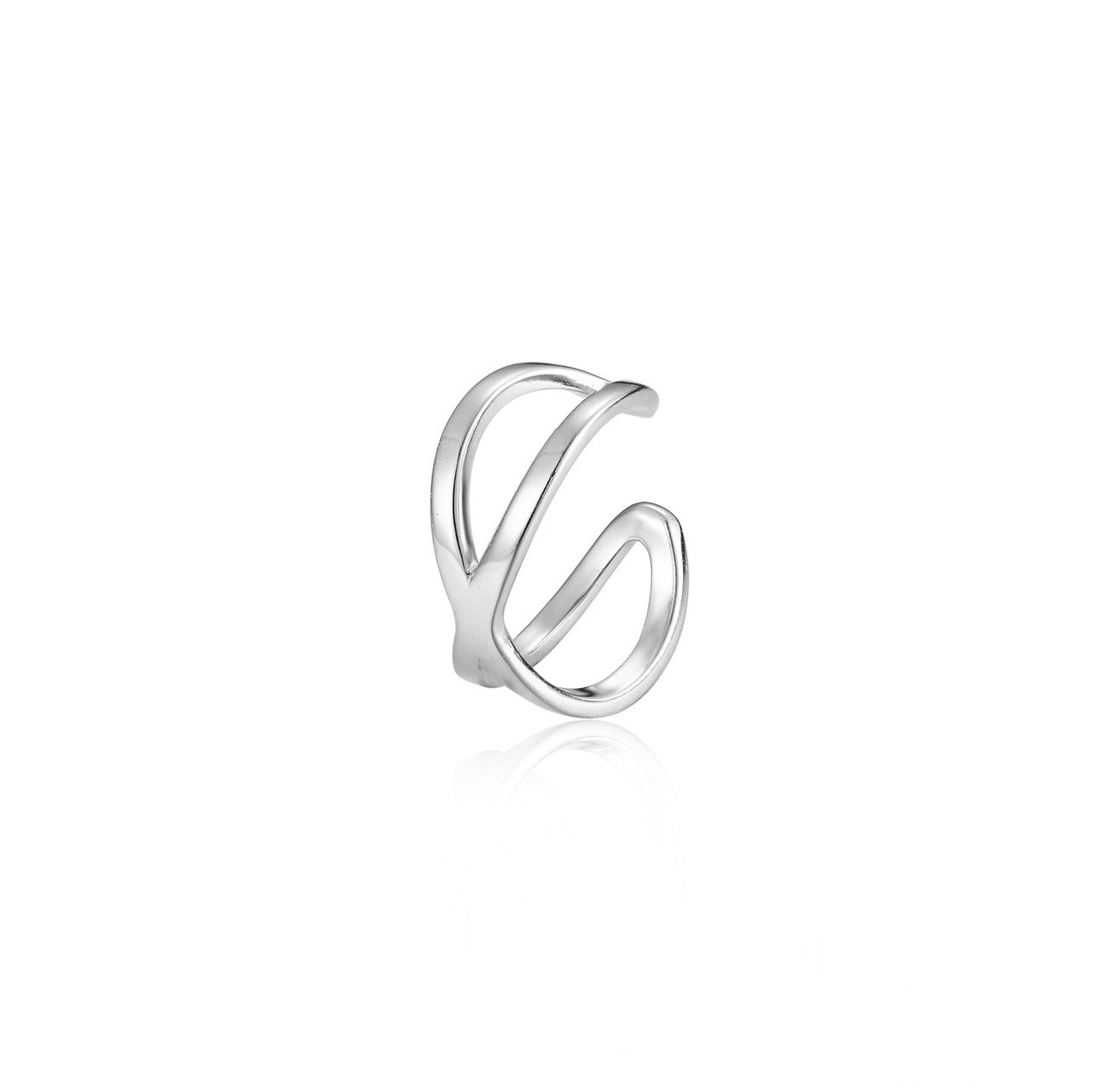 Silver earring "cuff"