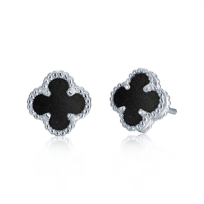 Silver earrings with semi-precious stone