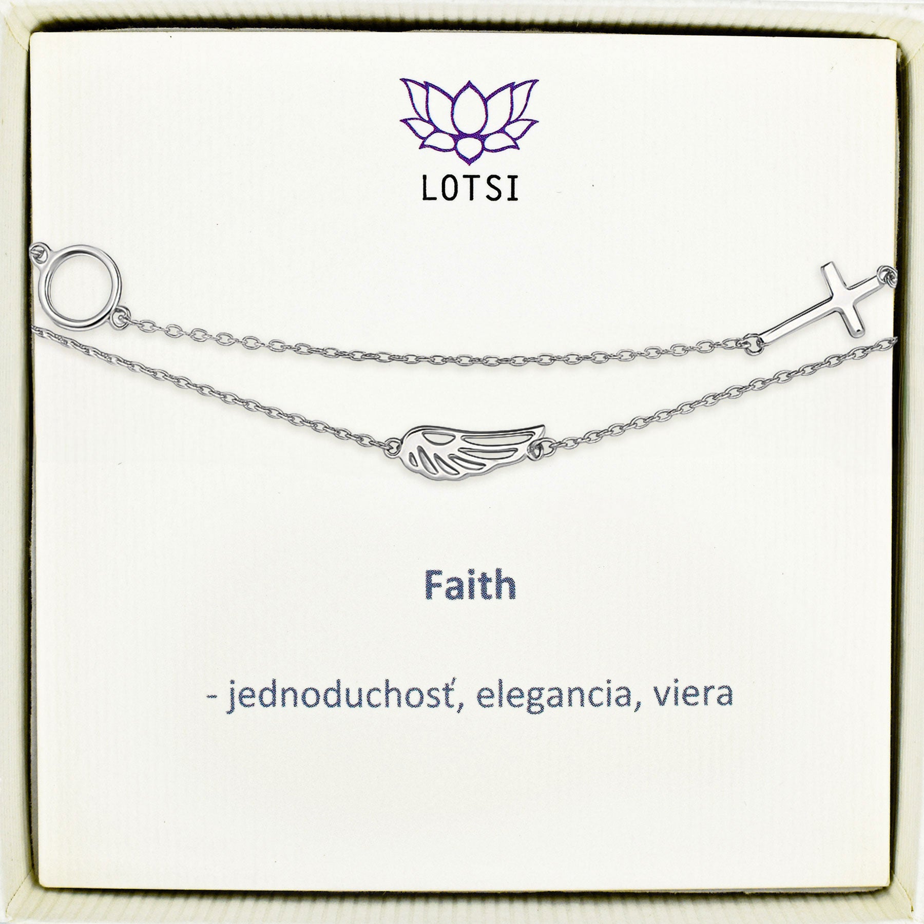 Silver bracelet Faith