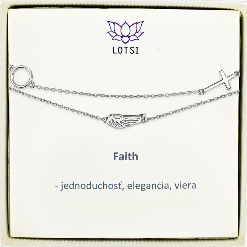 Silver bracelet Faith