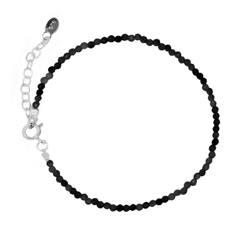 Silver bracelet with semi-precious stone